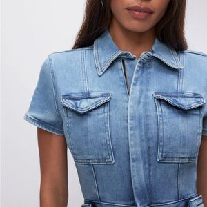 GOOD AMERICAN - Women's Denim Jumpsuit